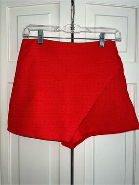 Glam Red Tweed Skort Small